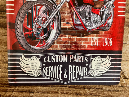 Metalen Wandbord Motorcycle Garage