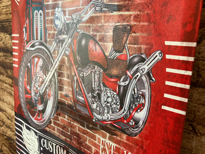 Metalen Wandbord Motorcycle Garage