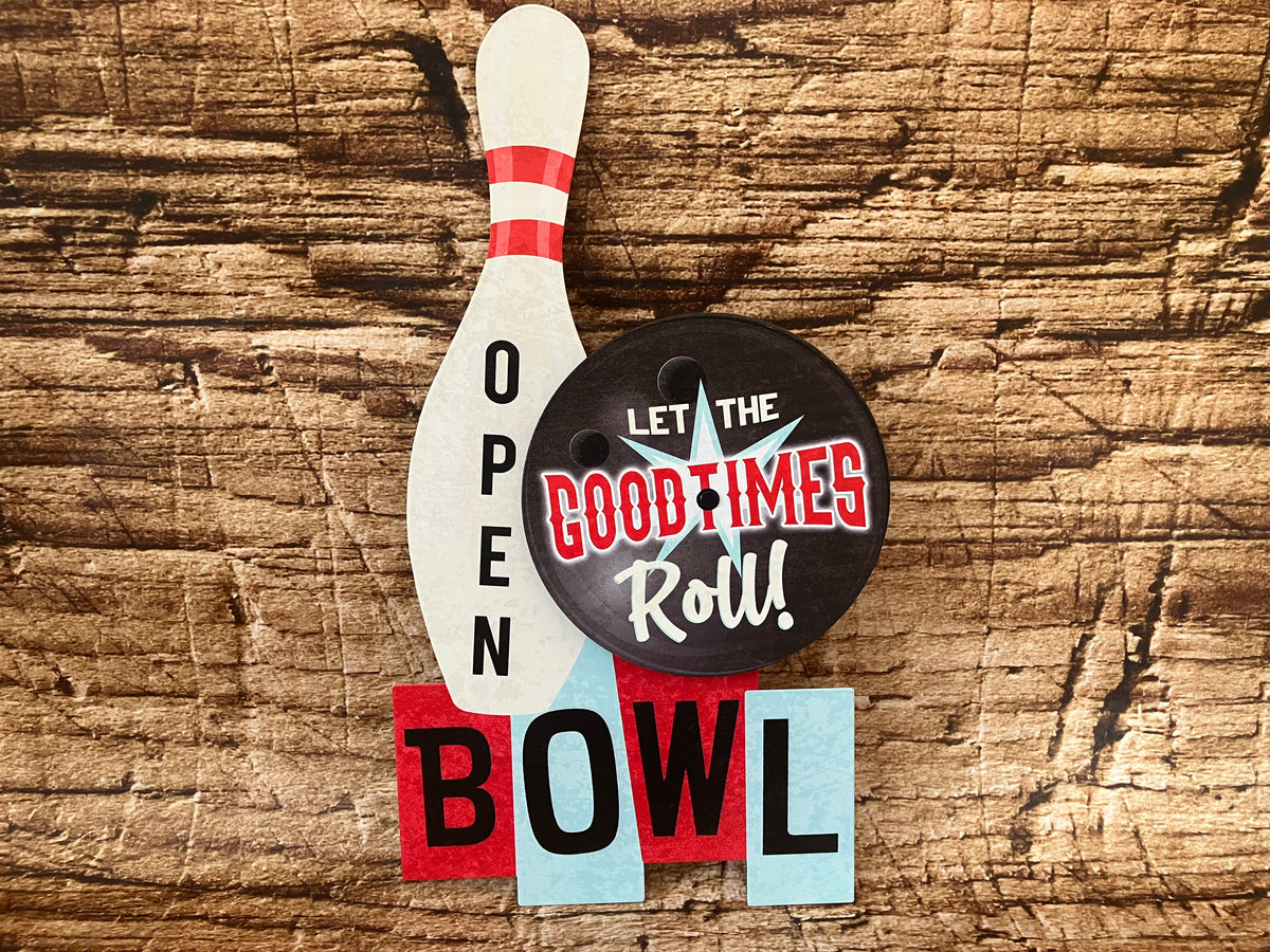 Metalen Wandbord met Draaiend Reclamebord – Let the Good Times Roll