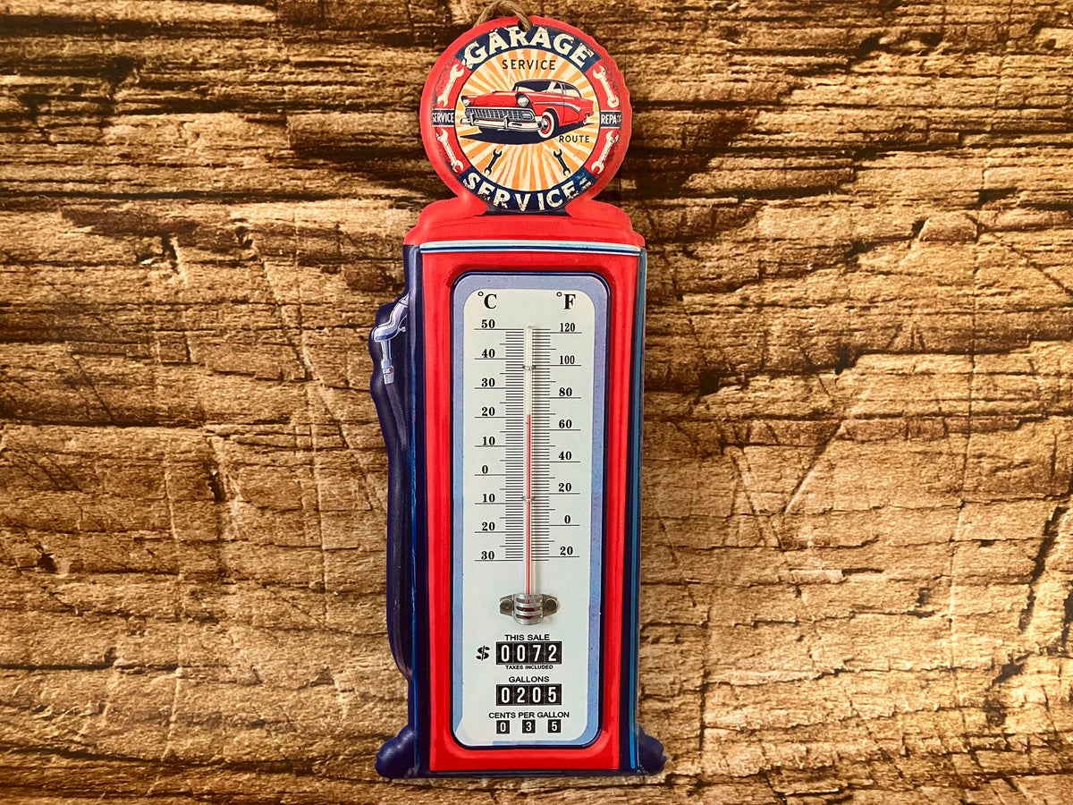 Wanddecoratie Garage Service Thermometer