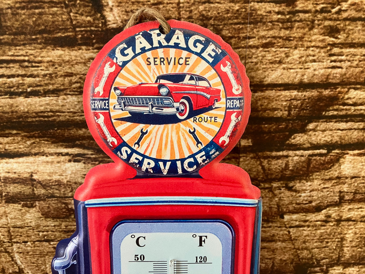 Wanddecoratie Garage Service Thermometer