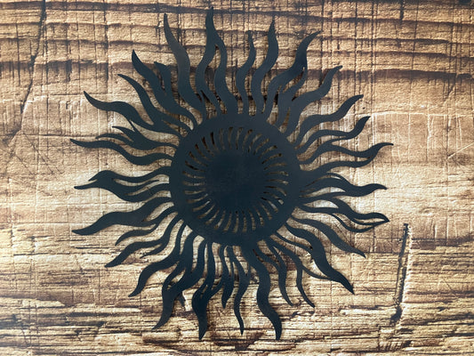 Wanddecoratie metalen Zon
