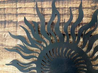 Wanddecoratie metalen Zon