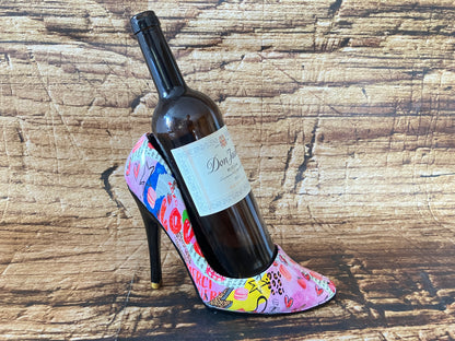 High Heel Wijnfleshouder Pop-Art