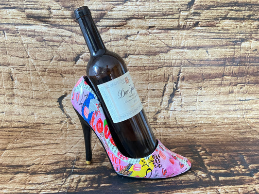 High Heel Wijnfleshouder Pop-Art