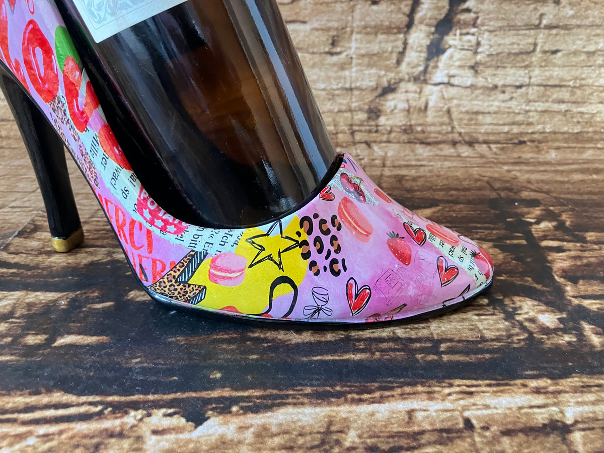 High Heel Wijnfleshouder Pop-Art