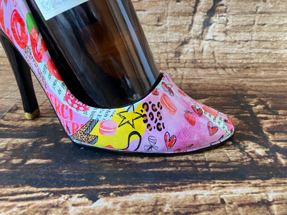 High Heel Wijnfleshouder Pop-Art