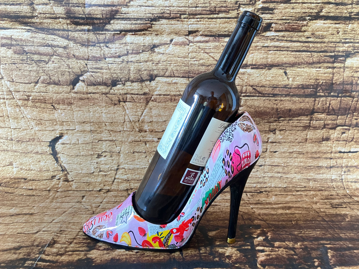 High Heel Wijnfleshouder Pop-Art