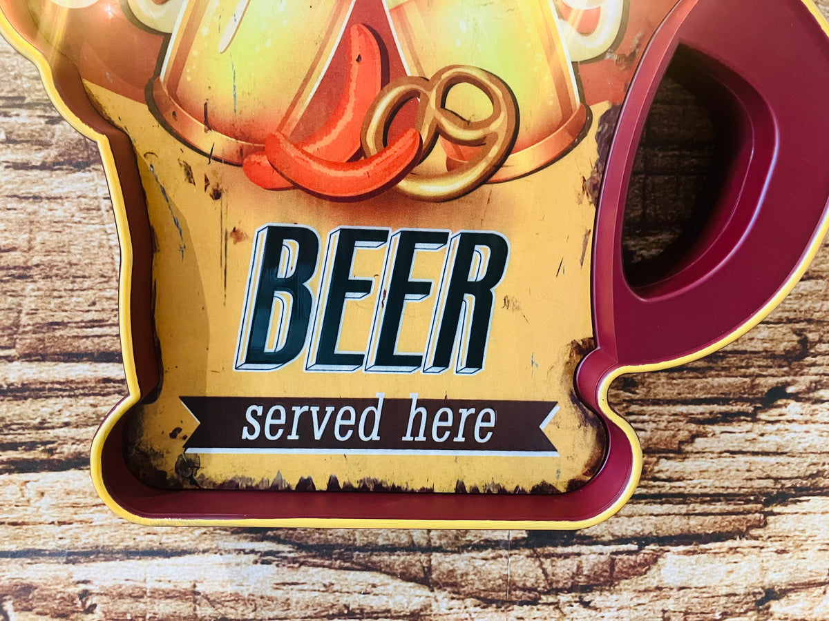 Wandbord pub verlichting "best beer"
