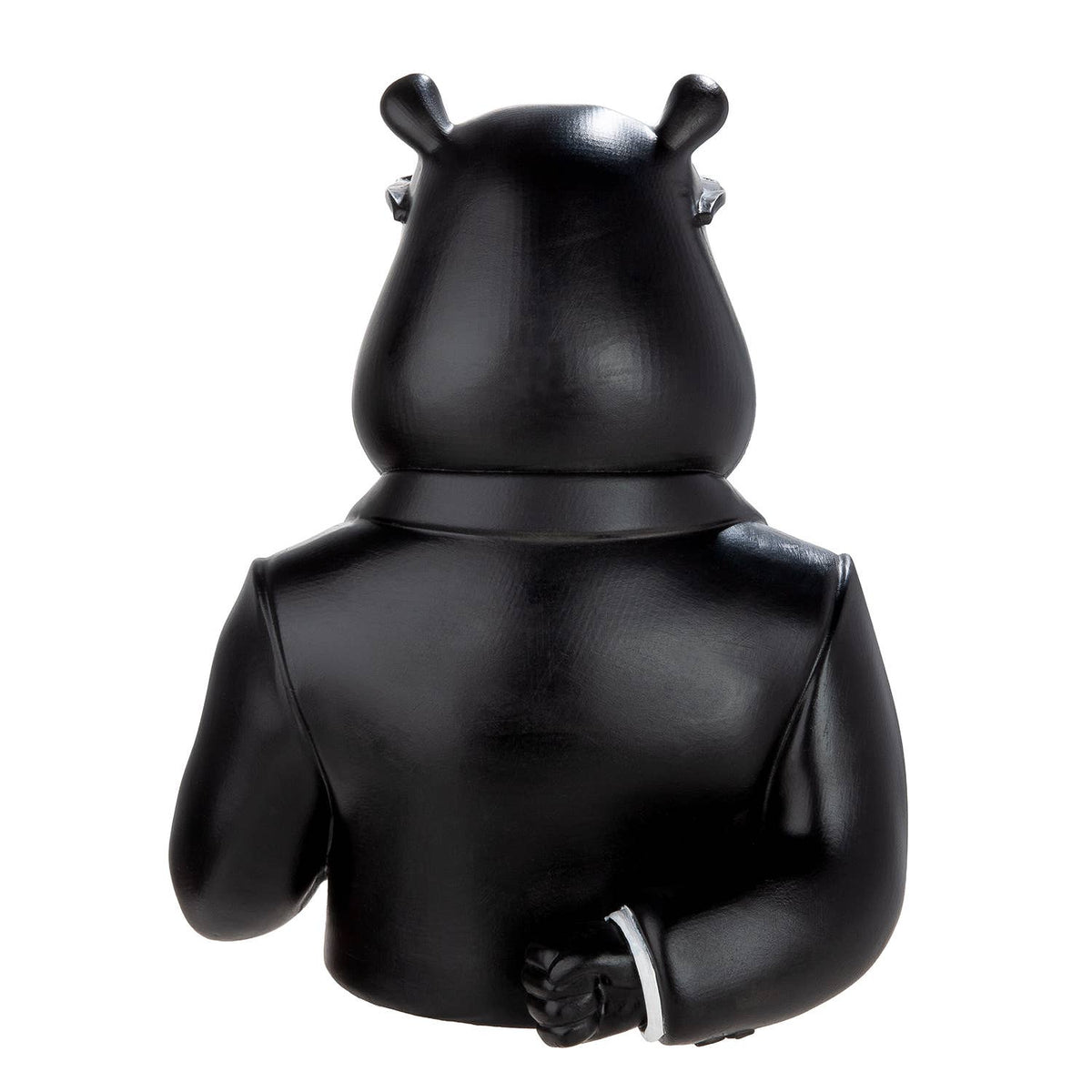 Figurine nijlpaard Zyro zwart H. 30 cm: Schwarz / Kunstharz